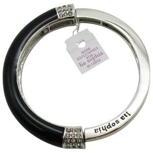 NWT Lia Sophia Pava Rhinestone Stretch Bracelet